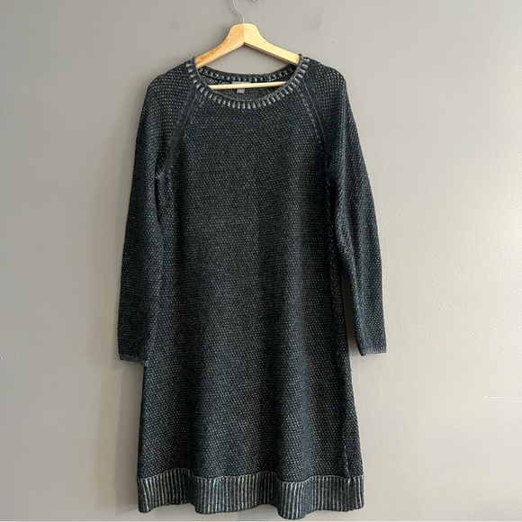 J Jill Sweater Dress Women Wool Blend Raglan Long Sleeve Pullover Knit Gray Sz S - Picture 1 of 12